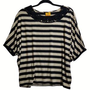 Ruby Rd. Loose Fitting Striped Top - Size Small